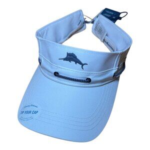 Tommy Bahama White Mens Womens Unisex Visor Hat Cap Marlin Tip Your Cap New